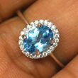 Pierścionek z topazem i cyrkonami - 2