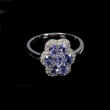 Pierścionek z tanzanitami i cyrkoniami - 3