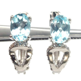 Kolczyki z topazami i cyrkonami