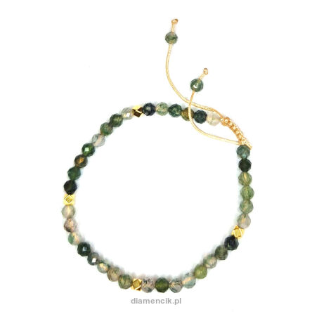 Bransoletka z agatów mszystych