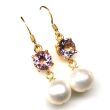 Kolczyki z perłami i ametystami - 2