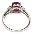 Pierścionek z rubinem i cyrkonami - 3