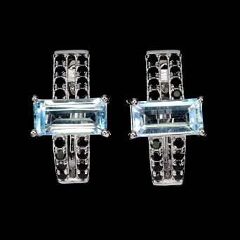 Kolczyki z topazami i spinelami