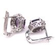 Kolczyki z ametystami i cyrkoniami - 3
