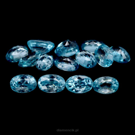 Cyrkon fasetowany 6x4 mm 14 szt.