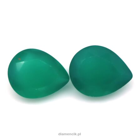 Agat fasetowany 10x8 mm para