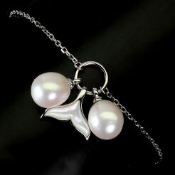 Bransoletka z perłami i masą perłową