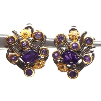 Kolczyki z ametystami