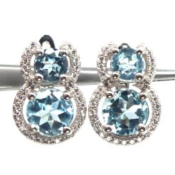 Kolczyki z topazami i cyrkonami