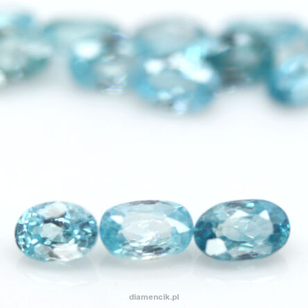 Cyrkon fasetowany 6x4 mm 15 szt.