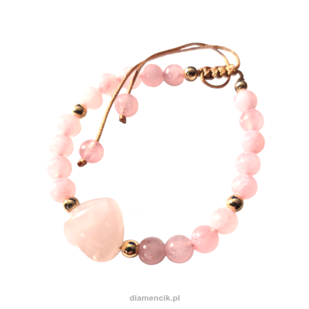 Bransoletka z różowych kwarców