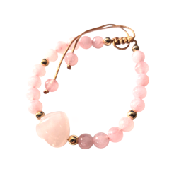 Bransoletka z różowych kwarców