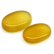 Chalcedon żółty kaboszon 15,5 x 10,5 mm para - 3